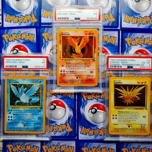 3 PSA Pokemon Cards 1999 Legendary Birds!